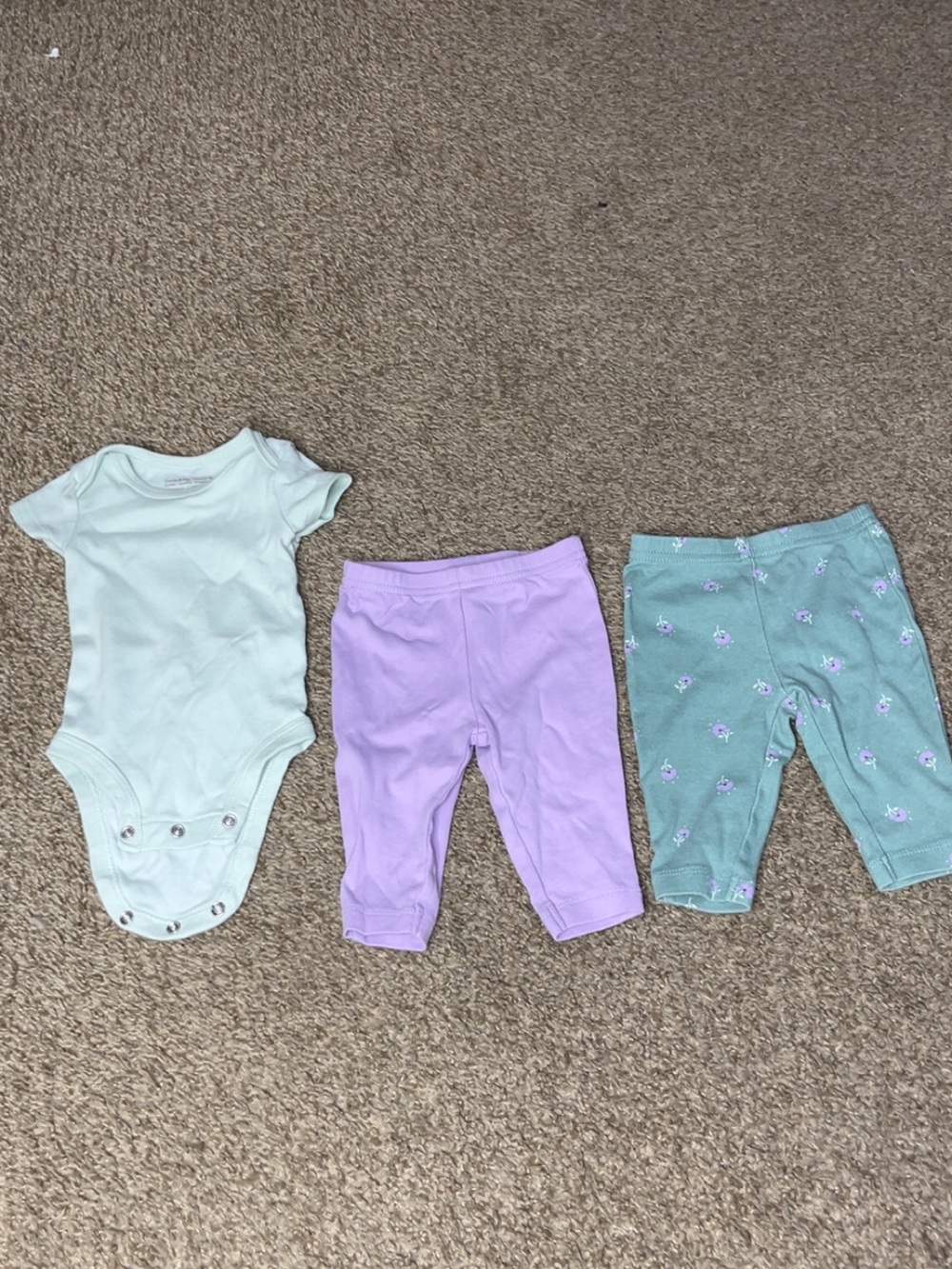 Baby Essentials 3-Piece Set in Mint, Lavender, and Sage Floral